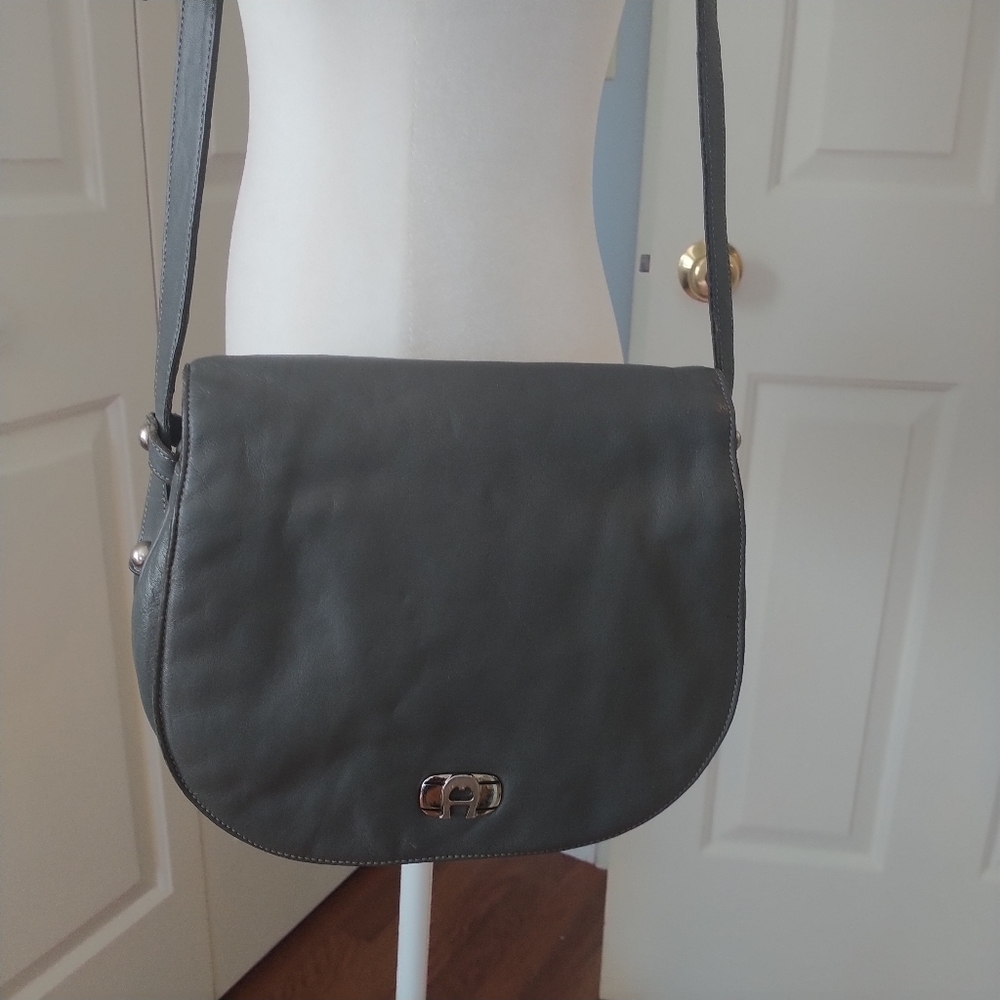 Etienne Aigner Gray Crossbody Bag